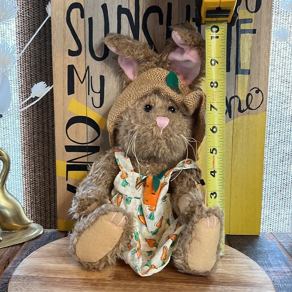 Brass Button Collectables Flora NWT Vintage Bunny Plush with jointed legs & arms - Picture 13 of 17